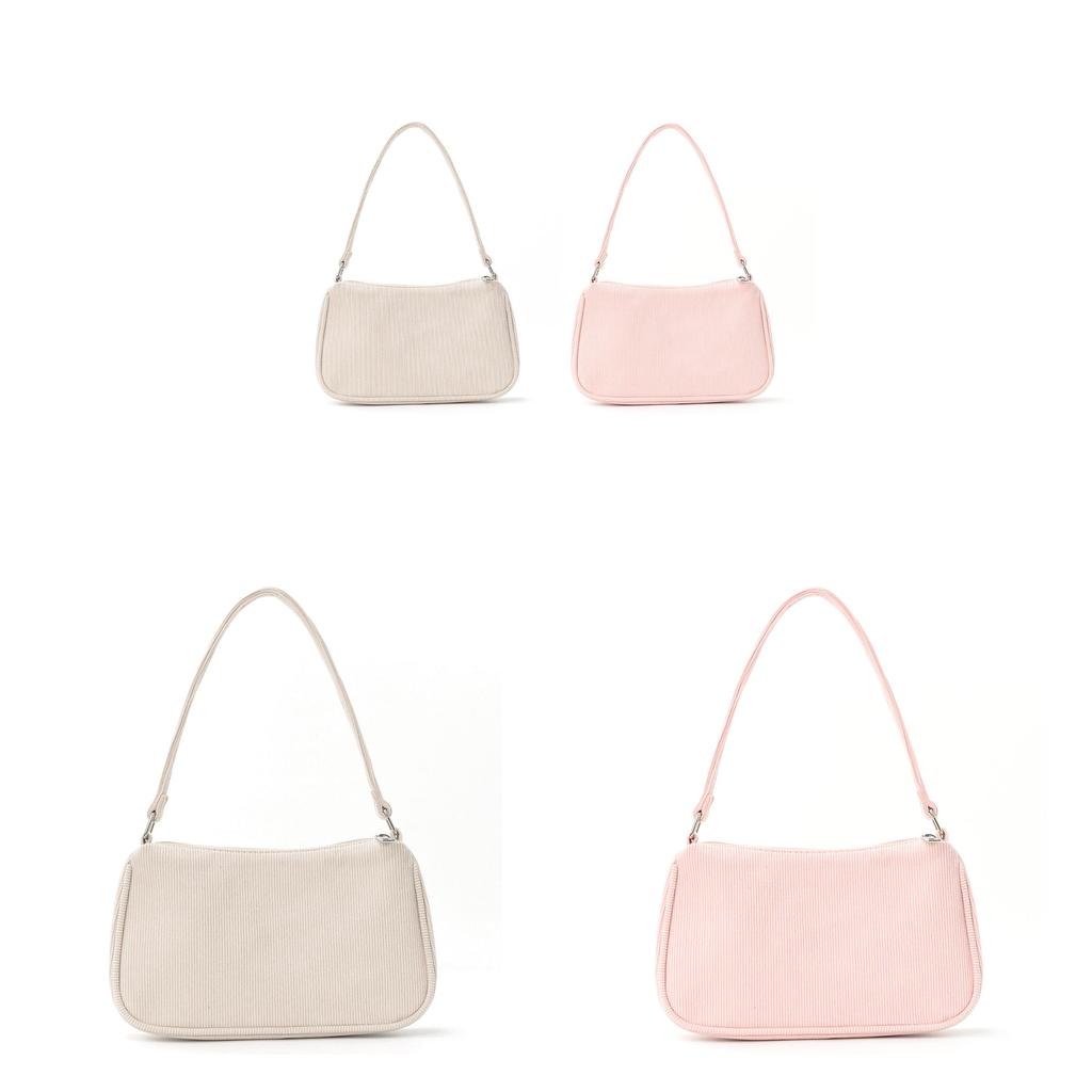 Corduroy Shoulder Bag For Women With Zipper Closure And Inner Pocket Casual Crossbody Accessory