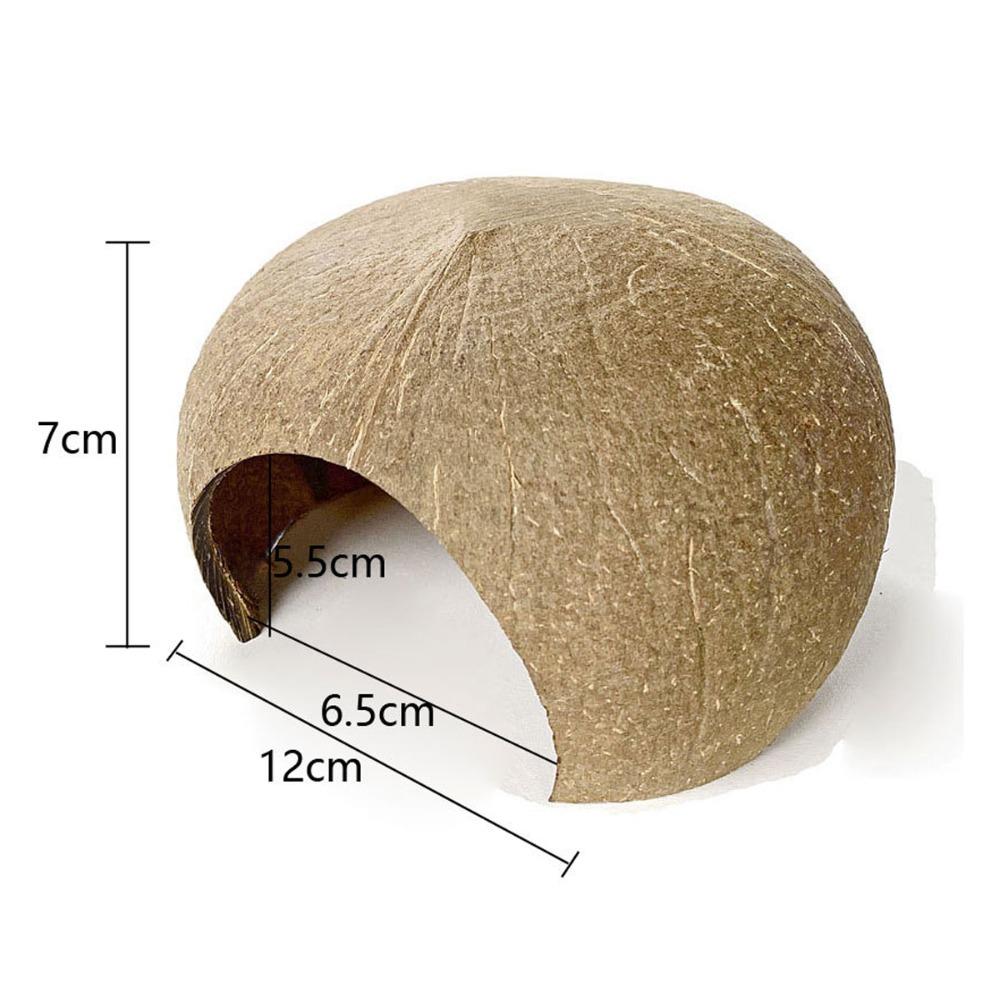 Bite-resistant Hamster Coconut Cage Natural Coconut Shell Hamster House Guinea Pig Hideout Lizards