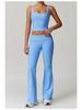 Prada Damen High-Waist Yoga Schlankmachende Weitbeinige Hosen & Spitze Fitness Set