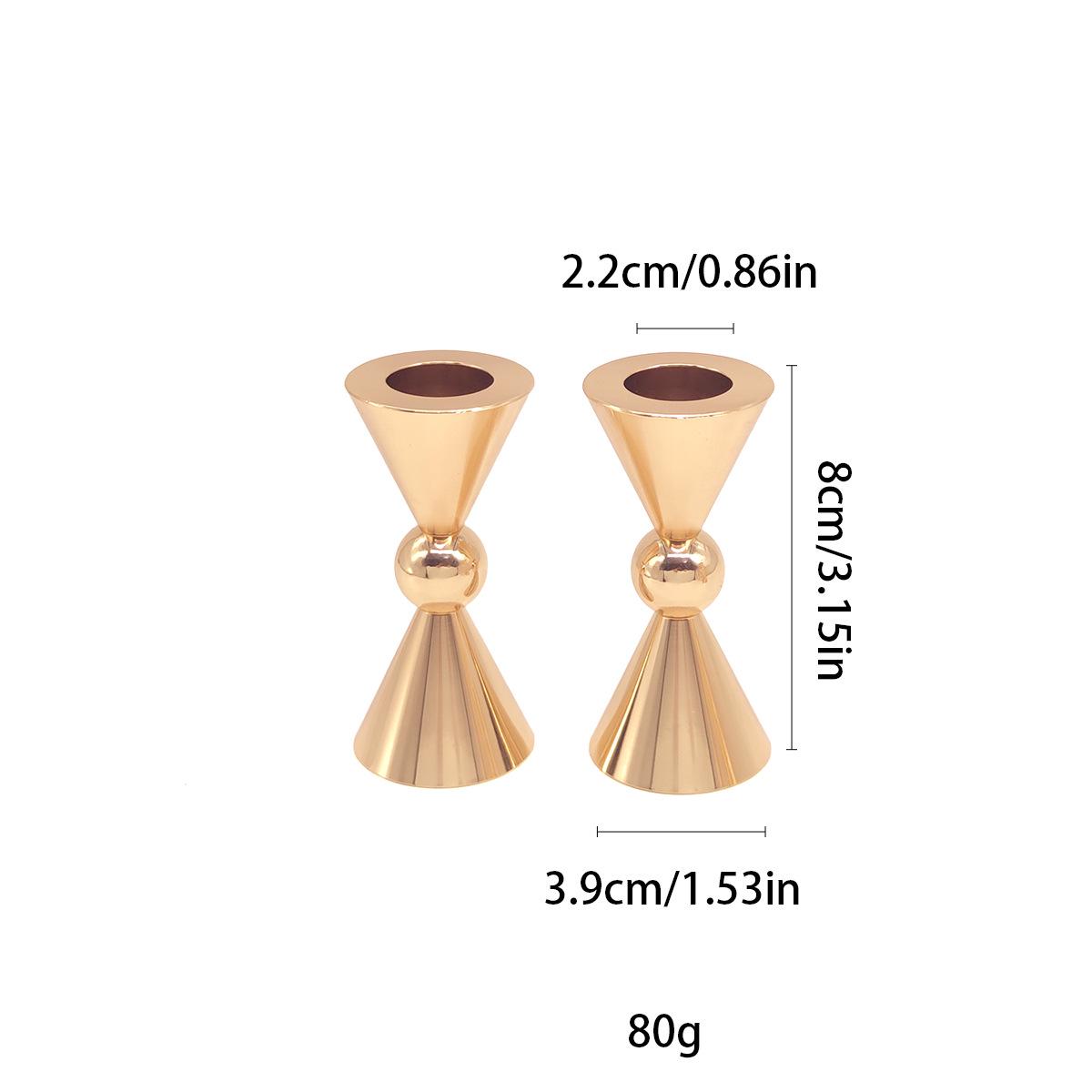 Европейский геометрический металлический подсвечник из кованого железа