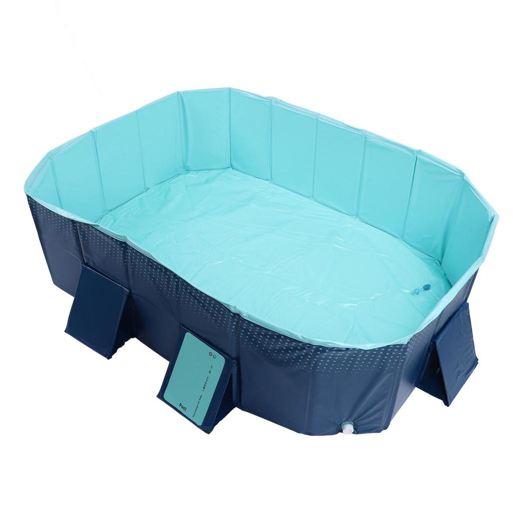 Foldable Pool Non Inflatable Thickened Wear Resistant Portable Swimming Pool for Outdoor Backyard Kids Dogs