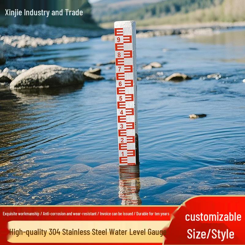 Stainless Steel & Aluminum Water Depth Measuring Ruler