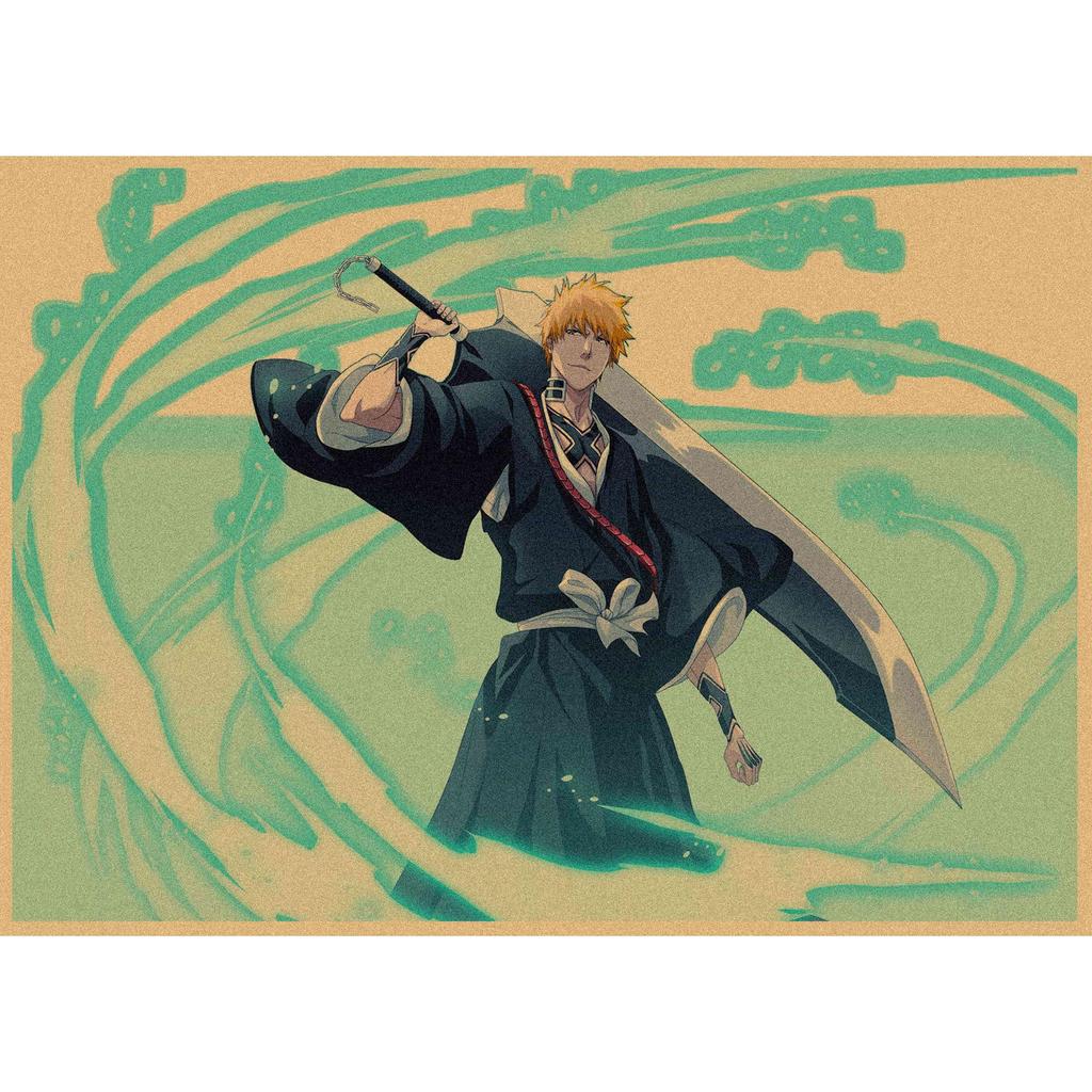 Bleach Anime Retro Kraft Paper Poster Wall Decoration