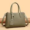 Elegant PU Tote Bag Women Spacious Shoulder With Zip Multi-Compartment Design Daily Commute Mom Use