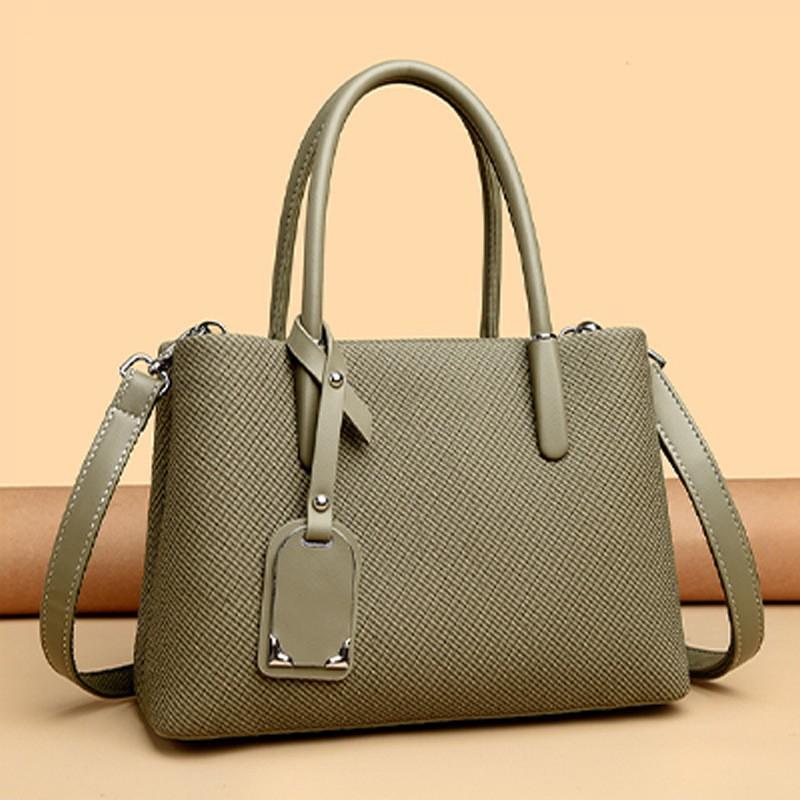 Elegant PU Tote Bag Women Spacious Shoulder With Zip Multi-Compartment Design Daily Commute Mom Use