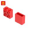 Non-Toxic 77Pcs/Lot 1X2X1 2/3 With Studs On 1 Side Block Moc Color Accessories Compatible With 22885 Brick Diy Children Toy Assembly