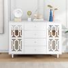 Kitchen Sideboard Multilayer Compartment Locker Mirror Surface Cabinet Door Modern Furniture MDF Bedroom Living Room Floor Cabinet Household Supplies