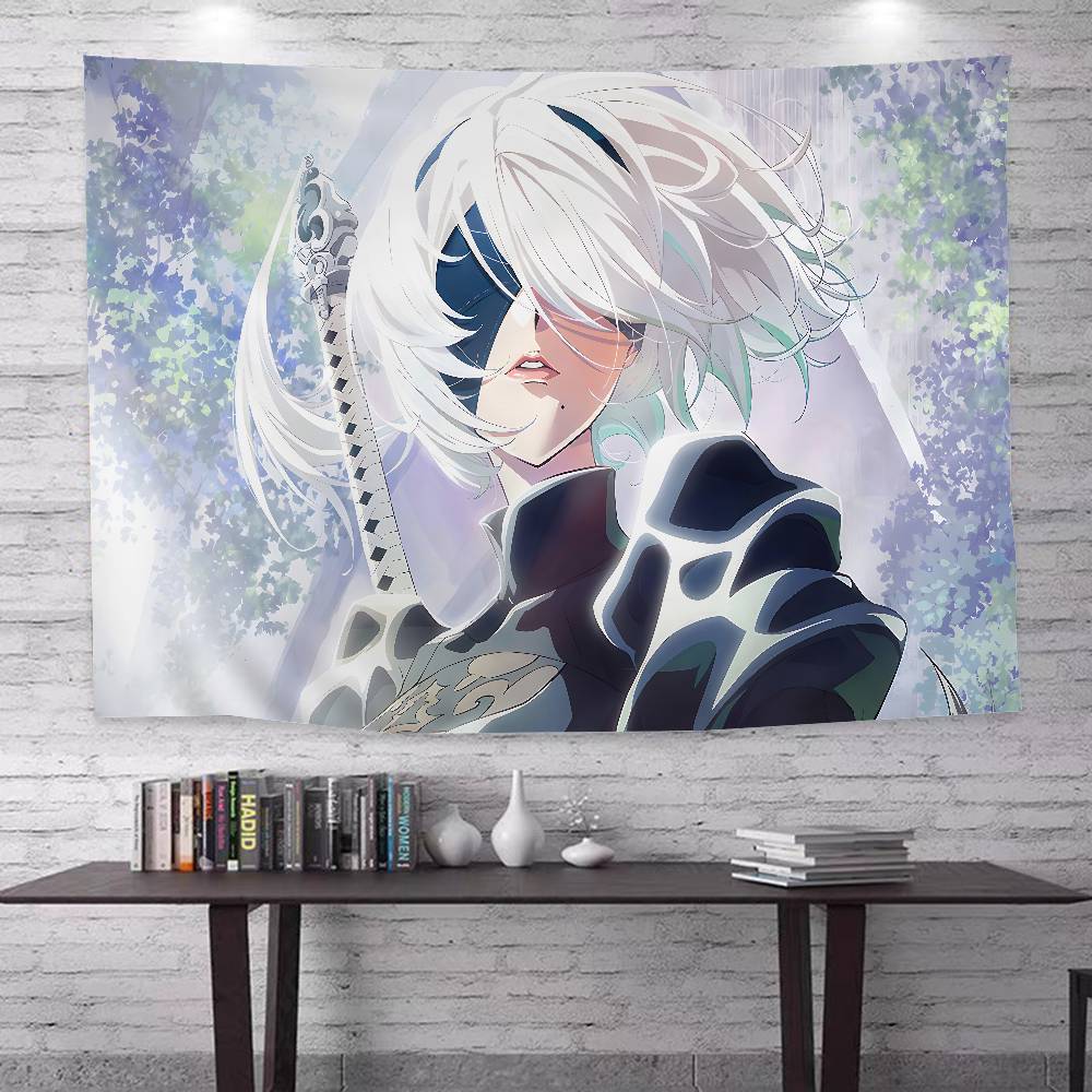 Game Nier Automata Printed Large Wall Tapestry Indian Buddha Wall Decoration Witchcraft Bohemian Hippie Wall Art Decor