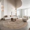 Modern Art Living Room Decoration Carpet Light Luxury Round Rugs for Bedroom Fluffy Soft Spiral stripes Rug Home Thick Floor Mat