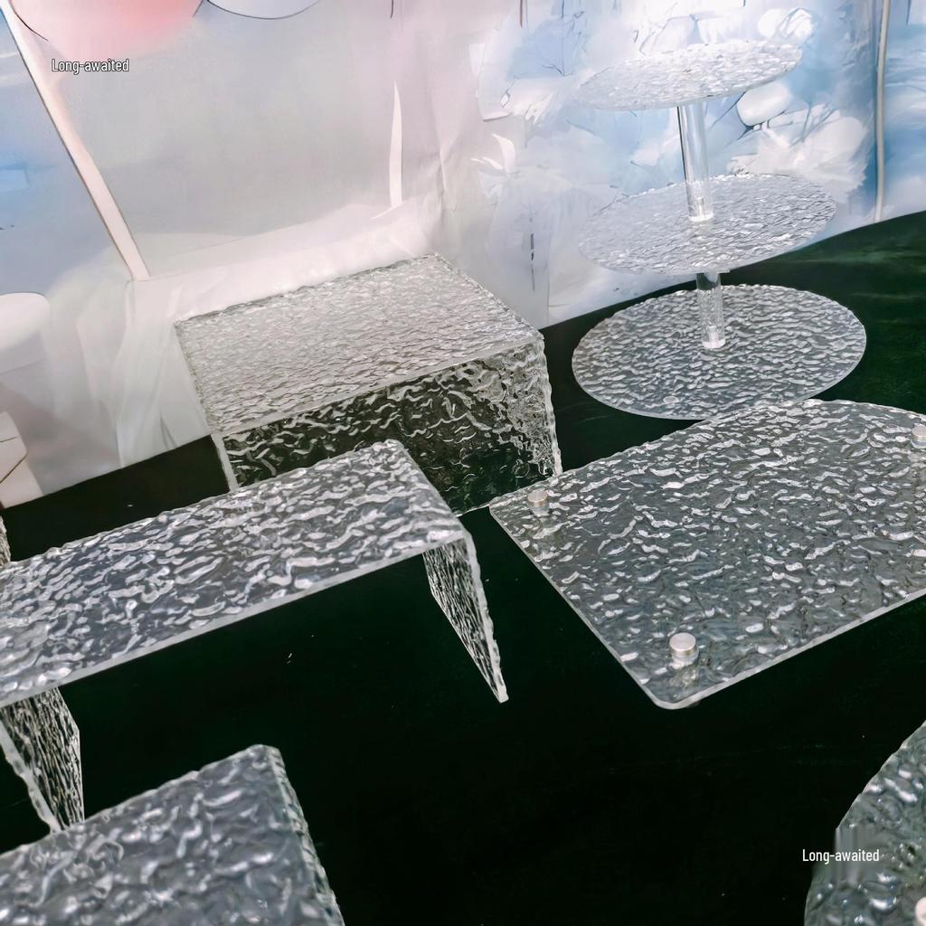 Water Ripple Dessert Stand: Cake and Treat Tray for Birthdays, Weddings, and Tea Parties.