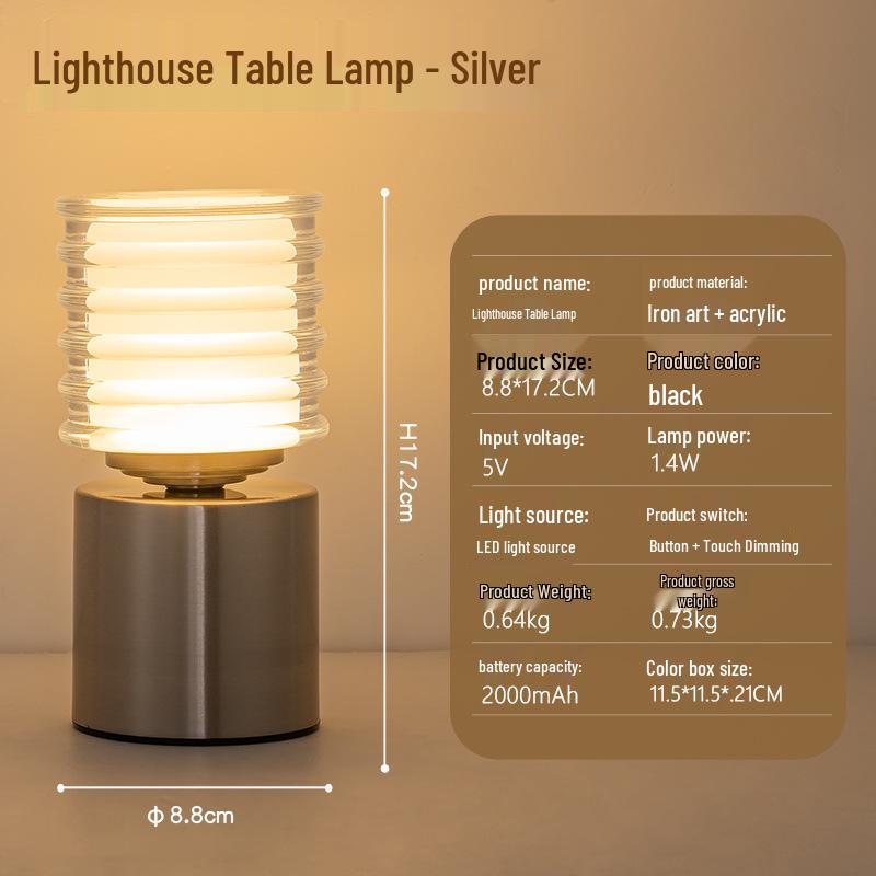 Creative LED Acrylic Night Light - Bedroom Desk Lamp Ornament