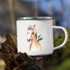 Cute Animal Horse Deer Print Mugs Creative Drink Coffee Milk Cups Kawaii Kids Animal Theme Party Juice Enamel Mug Gift for Child