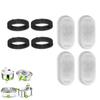 8 Piece Pet Water Fountain Filter Set Includes 4 Replacement Filter Cartridges and 4 Foam PreFilters for Pet Water Dispensers