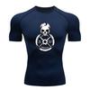 Men's Compression Fitness Workout T-Shirt, Skull Weight Plat