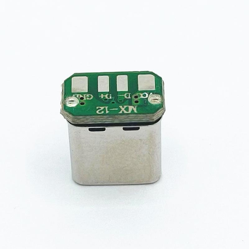 1Pc Type C Vertical Patch Board 4 Welding Wire Data Band Pcb Usb Board Male Head Connector