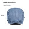 Washable Denim Duckbill Cap: Unisex Flat Cap & Newsboy Beret