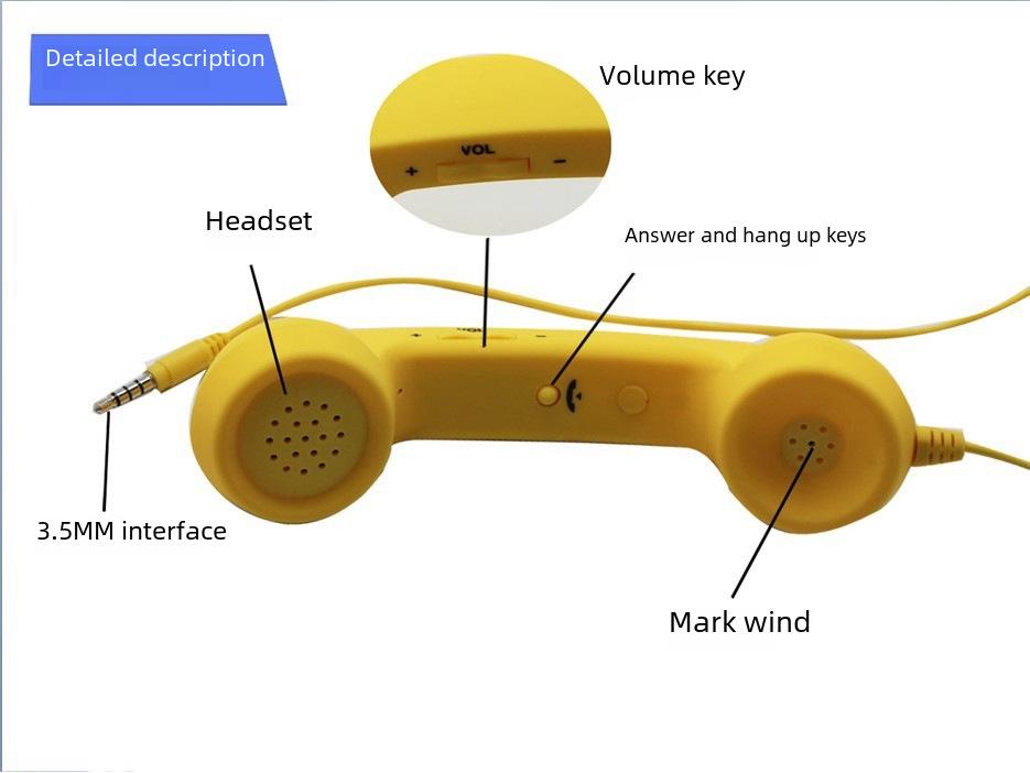Retro Telephone Style Mobile Phone Handset Earphone