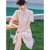 New Chinese Style Embroidered Stand Collar A-line Dress