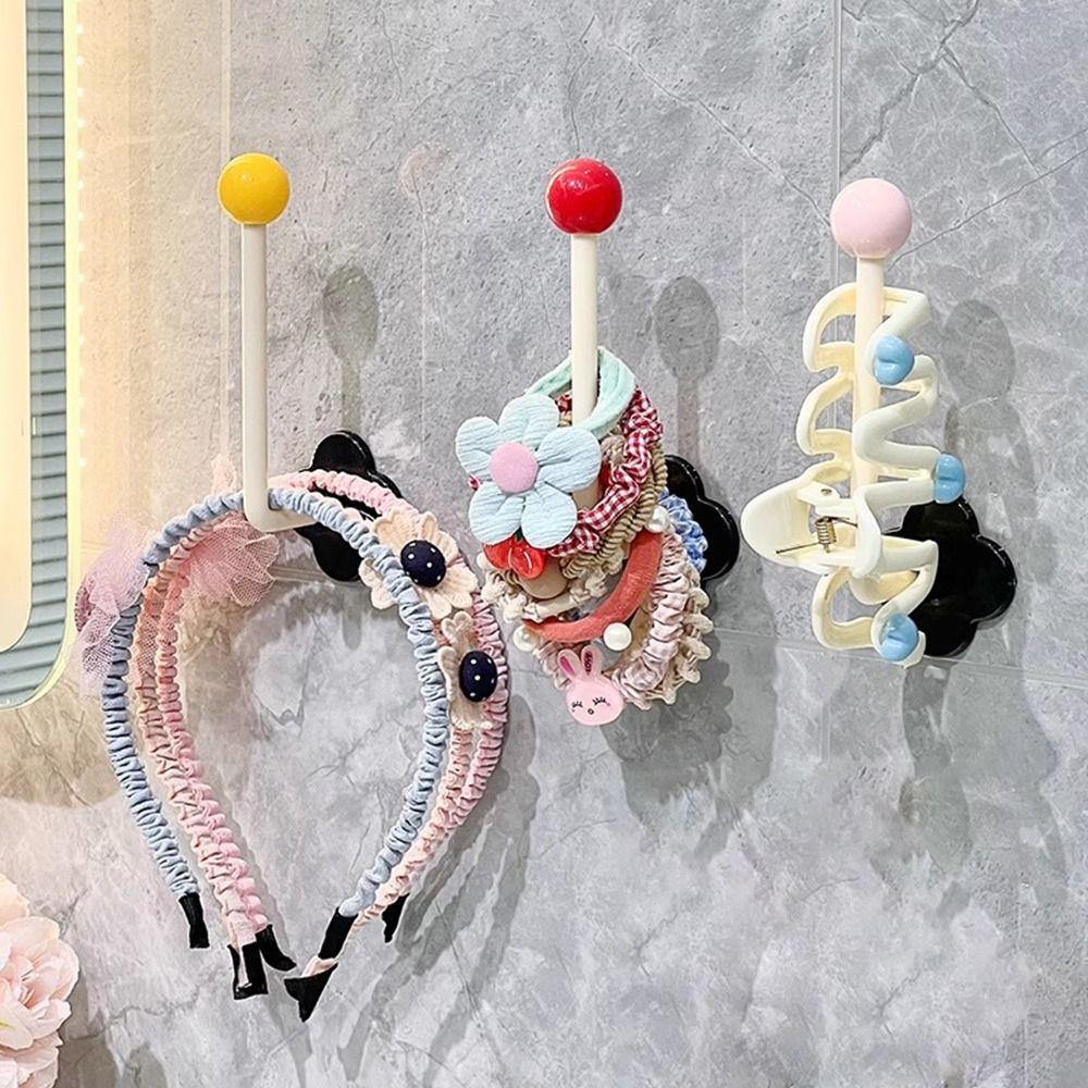 Wall Mounted Cloth Hanger Punch Free Kitchen Storage Rack New Hairband Storage Hook