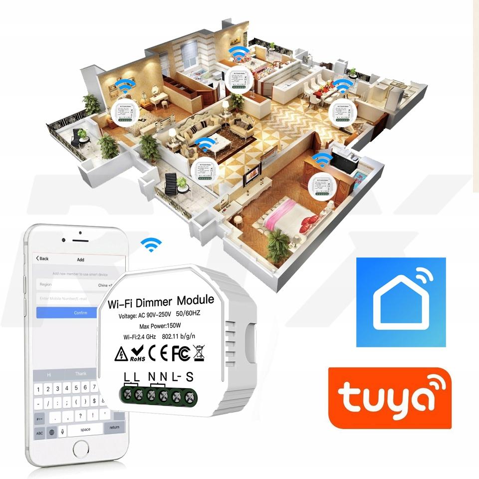 TUYA 2-Circuit WiFi In-Box Light Dimmer