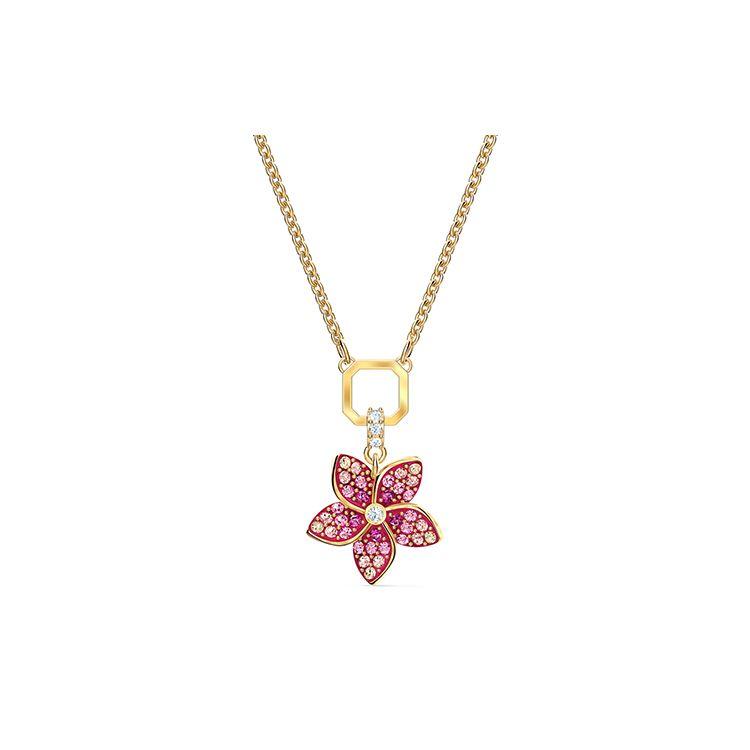 Swarovski Tropical Flower Necklace Women necklaces Pink 5524356 Pink