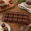 CCmax Silicone Chocolate Mold Rose 15 Cavities Non-Stick Flexible Durable Baking Mold