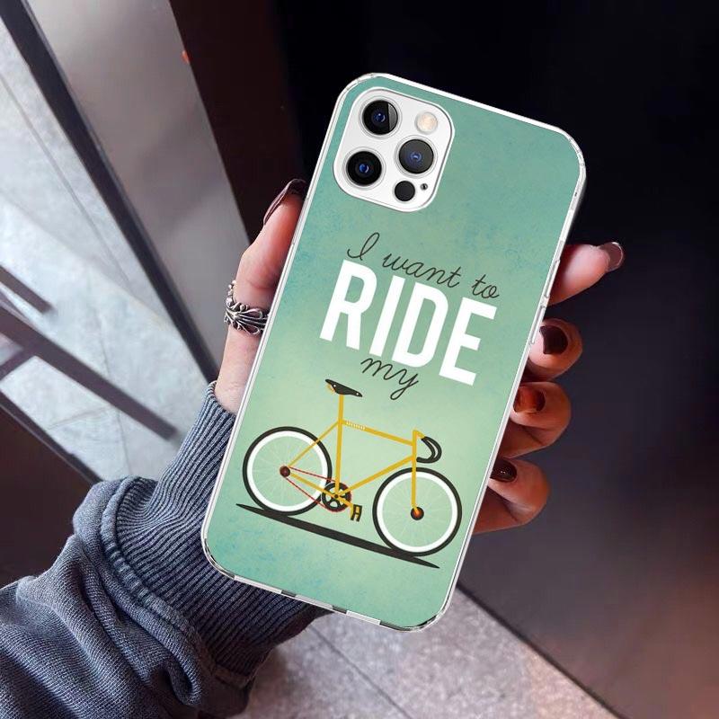 Bicycle Bike Sport Phone Case For iPhone 17 Air 16 15 Pro Max 14 Plus 13 Mini 12 11 Cover 7 8 SE Silicone Shell Print Fundas 17