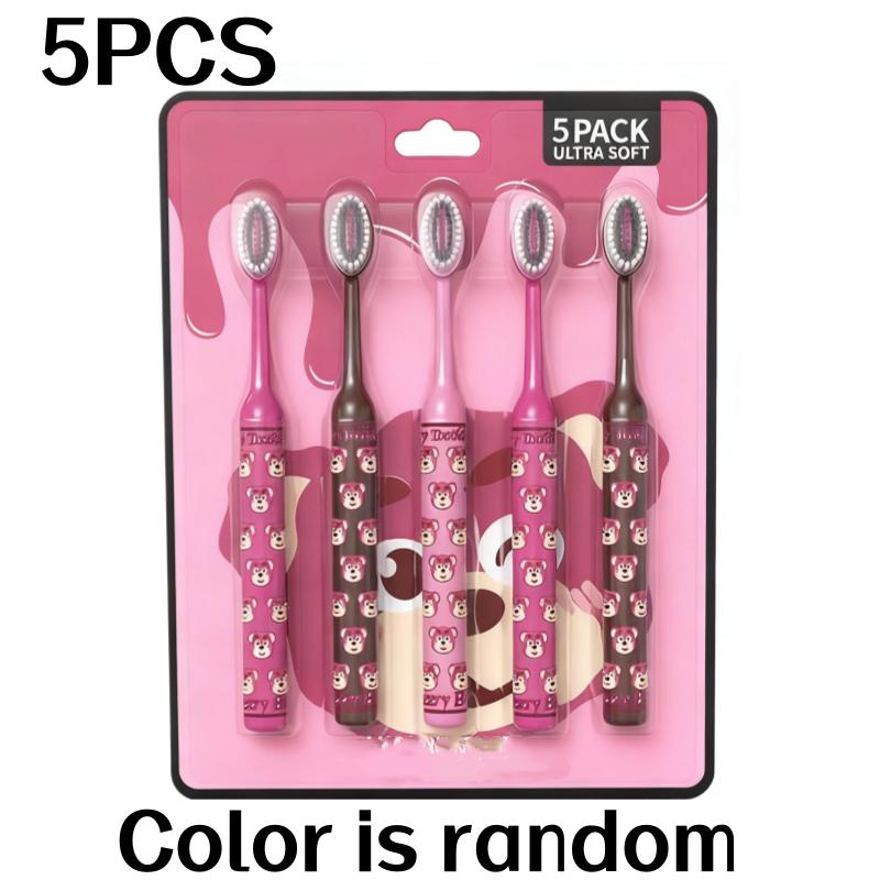 5/10Pcs Cherry Bear Mountain-Shaped Soft Bristle Toothbrush for Adults, Manual Toothbrush, Best Gift for Christmas, Hal New Year, Birthday