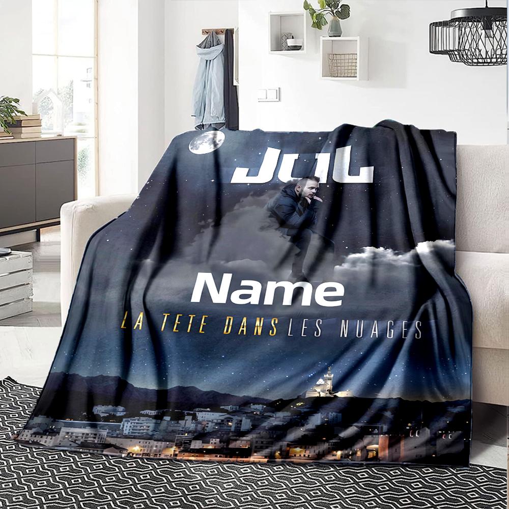 Customiz Name Personality Jul rapper Blanket Soft &Warm Sofa Office Bed Travel Lunch Break Blanket, Gift Suitable All Seasons