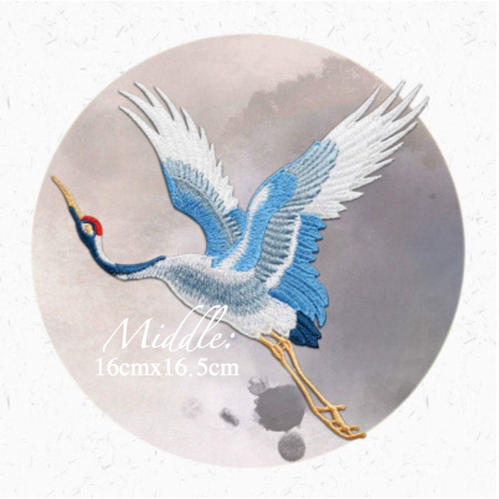 Stickers Red-crowned For Clothing Embroidered Applique Embroidery Sew On Patches Clothes Decor