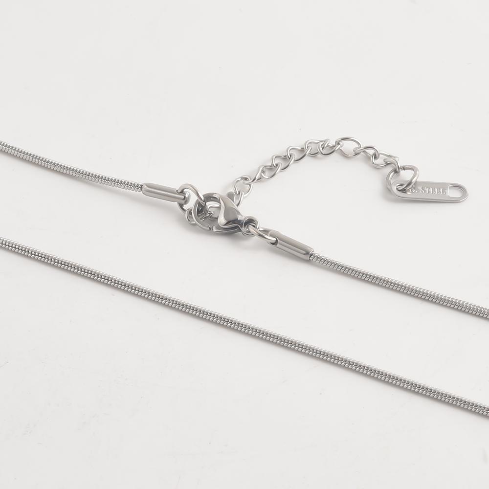 40+5cm Different Hollow Rectangle Snake Chain Stainless Steel Necklaces For Women Men Jewelry On The Neck Decor Choker DIY Charm