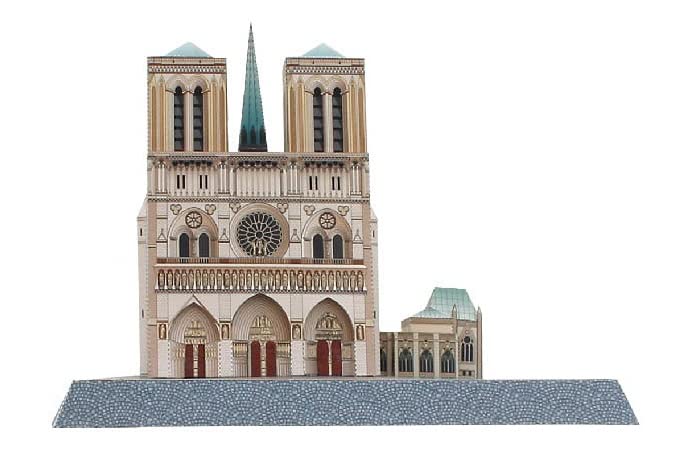 3D Assembly Model Paper Craft World Historical Buildings Dame (Notre Cathedral)