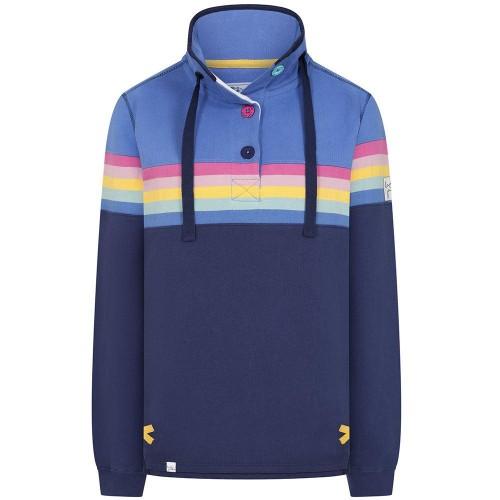 Lazy Jacks Womens/Ladies Prism Button Neck Sweatshirt