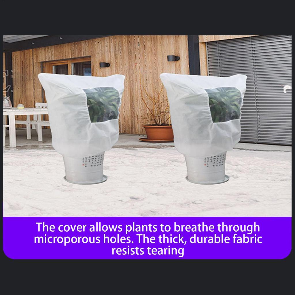 Winter Plant Covers Freeze Protection Frost Cover Plant Protector Bag With Side Zipper Nonwoven Warm Shrubs Blanket For Winter