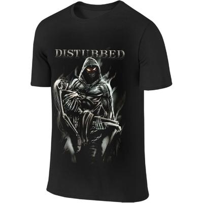 Rashmika Herren Kurzarm T-Shirts Disturbed Band Herrenhemden Rundhalsausschnitt Lauf-T-Shirt für Herren