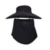 9252 summer big brim bucket hat men's mountaineering fishing breathable sunscreen sunshade mask hat set