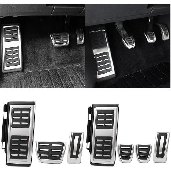 Car Pedal, Accelerator Pedal Covers, Compatible for VW Tiguan 2017 2018 2019 2020 2021 Car Pedals Foot Fuel Brake Clutch Cover,Pedal Protection Cover