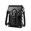 European & American Punk Rivet PU Leather Crossbody Bag with Chain