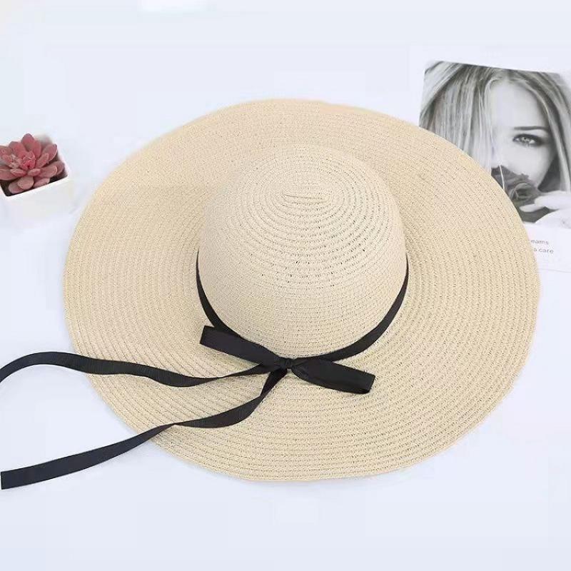 Fashion Holiday Hat Seaside Big Eaves Luffy Straw Hat Women's Summer Beach Hat Versatile Foldable Sun Hat
