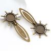 Neue Mode 2 Stück 18mm Innenmaß Antik Silber Plated und Bronze Vintage Stil Handgemacht Lesezeichen Cabochon Basis Cameo Fassung