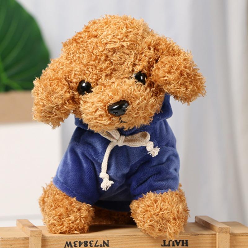 Little Dog Plush Toys, Dog Dolls, Teddy Dog Dolls, Cute Little Animal Dolls On The Bed