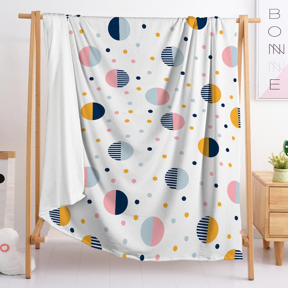 Blanket 2D Digital Printed Flannel Flower Leaf Blanket Blanket Minimum Order
