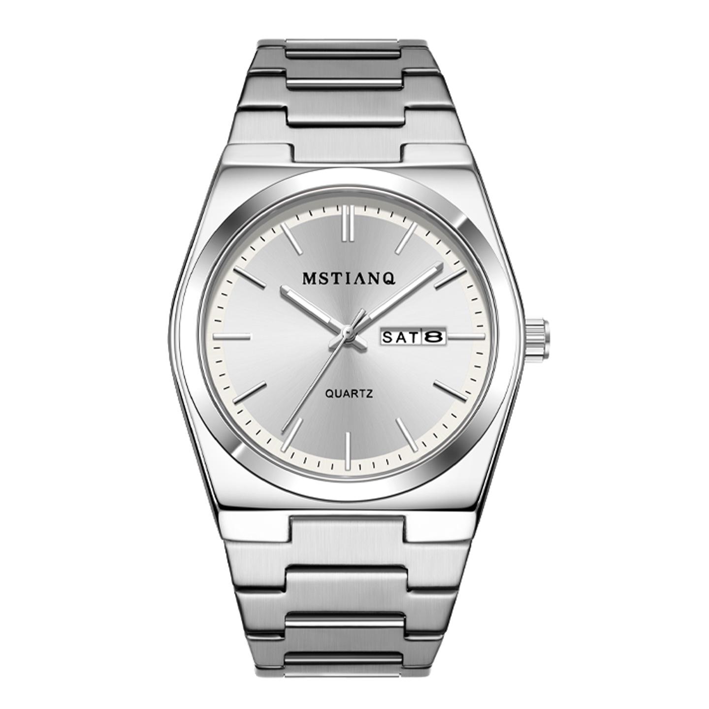 Simple Watch Men S Fashion Non-Mechanical Quartz Watch Steel Belt Men S Business Steel Belt Watch