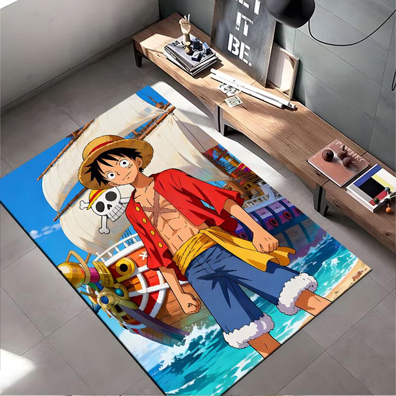 Pirate Boy and Ship Scene Carpet suitable as a non-slip mat for the living room or bedroom sofa