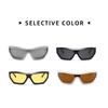 Wrap Around Sunglasses Cycling Sports Steampunk Sun Glasses Men Trendy One Piece Frameless Glasses Ladies Shades Fashion Eyewear