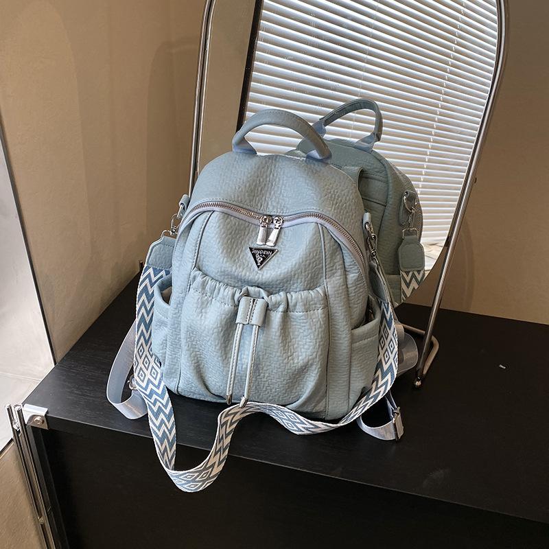 Niche backpack bag women's new fashion simple student bag outdoor travel commuter backpack