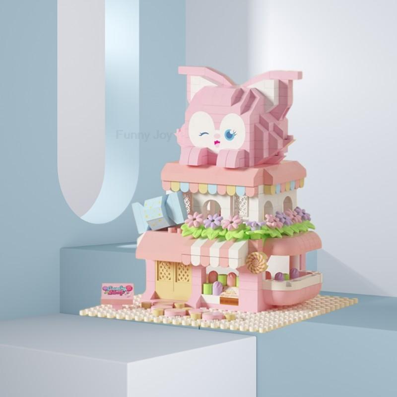 Cartoon Anime  Blocks Kuromi My Melody Cinnamoroll Mouse Building Blocks Doll Toy Kids Birthday Gift