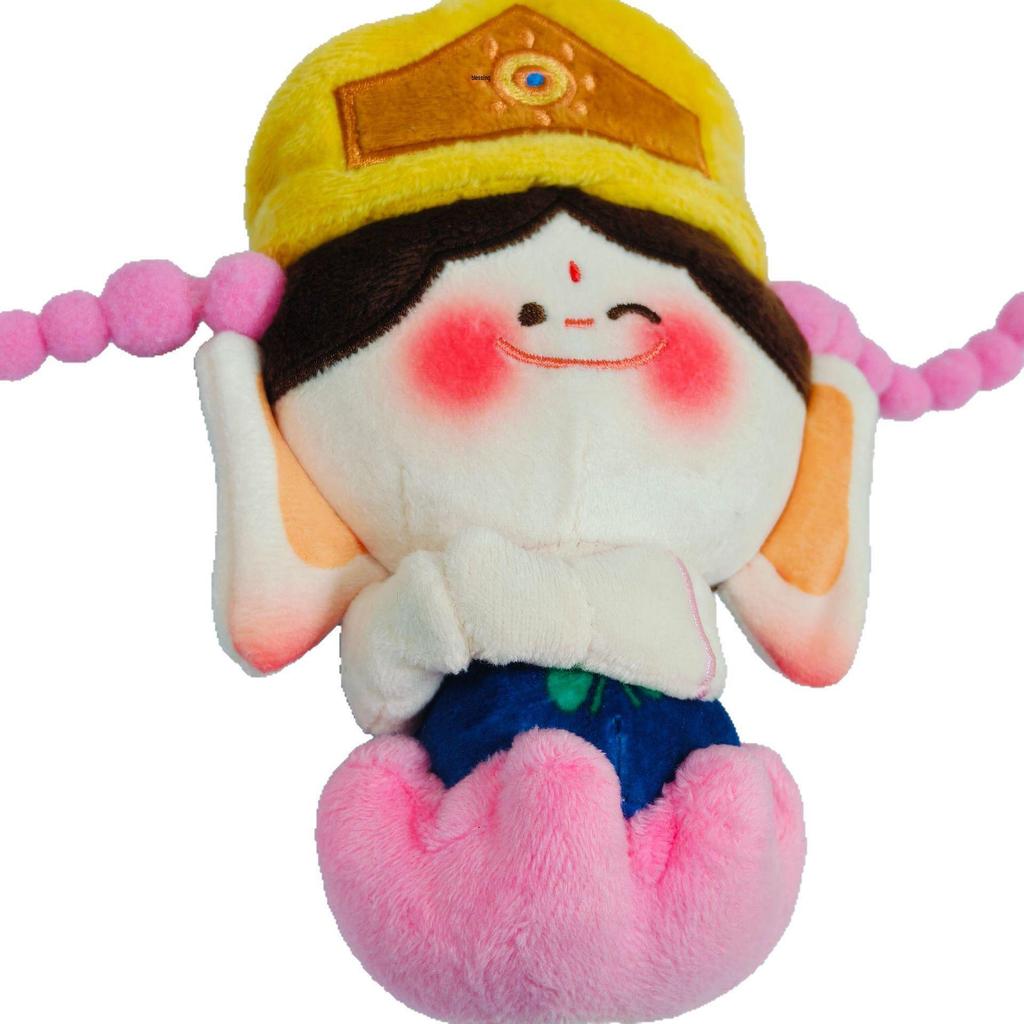 Yungang Grottoes Buddha Companion Lotus Plush Keychain