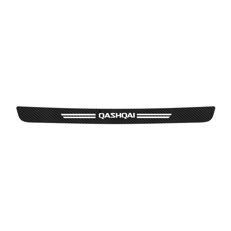 For Nissan Qashqai J10 J11 J12 Car Threshold Strip Carbon fiber Car Trunk Door Sill Strip Protective Stickers