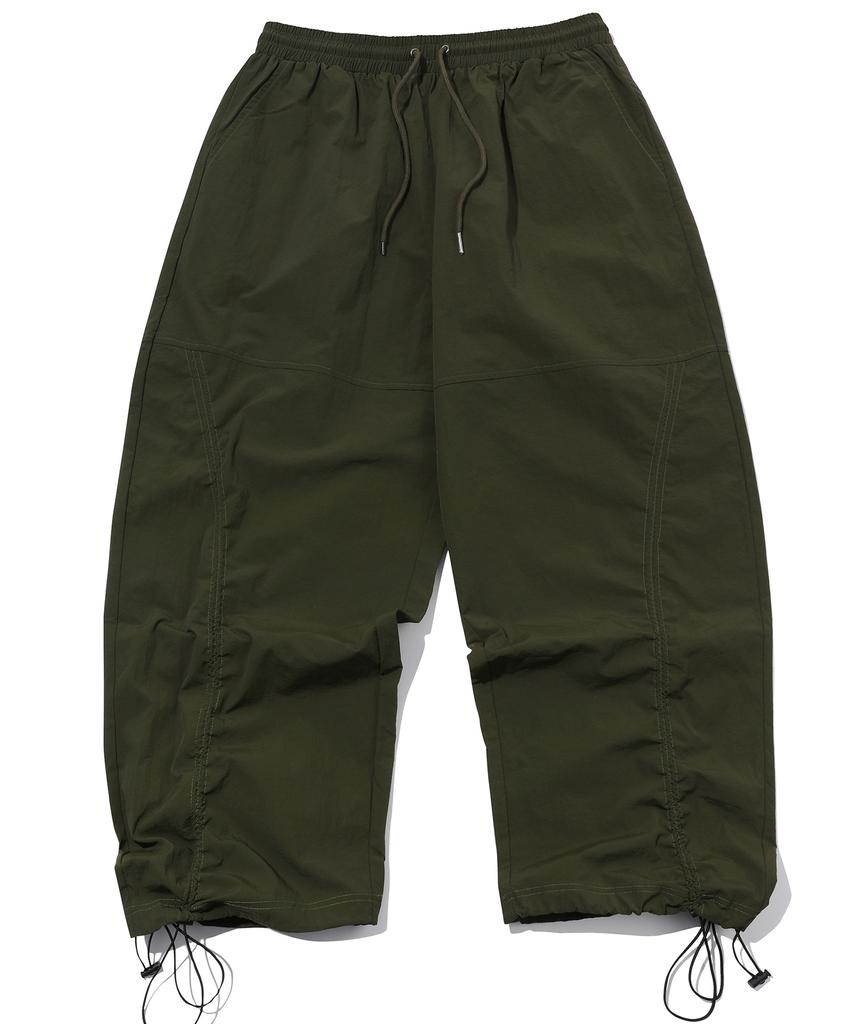 CPGN STUDIO Shirred Wide Nylon Pants Khaki